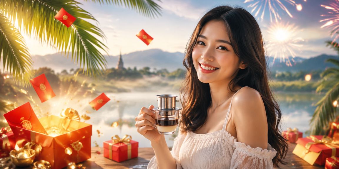 Người dùng nhận thưởng phong bì đỏ tại quán cà phê Đà Lạt – khuyến mãi xsthu2