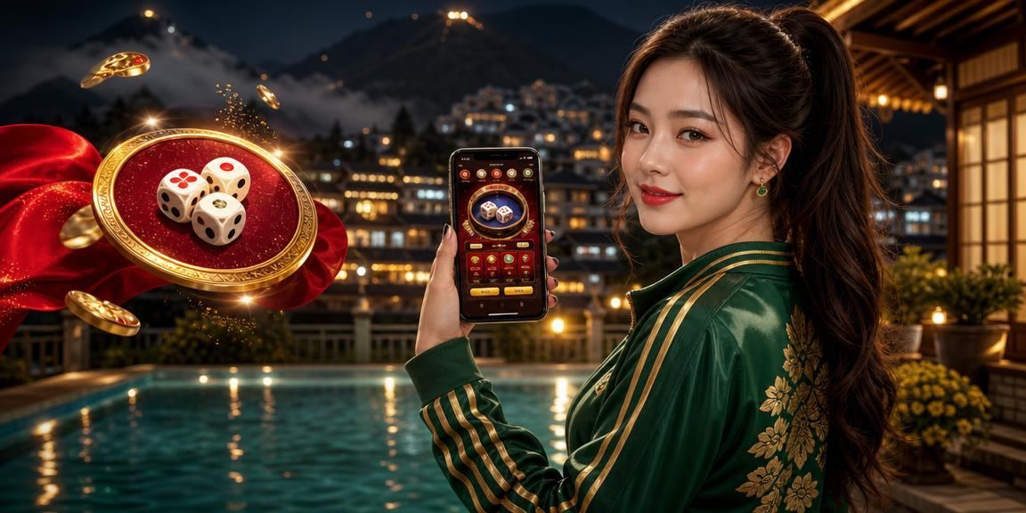 Người phụ nữ mặc áo dài tại Sapa chơi tài xỉu và nhập mã voucher qua điện thoại di động